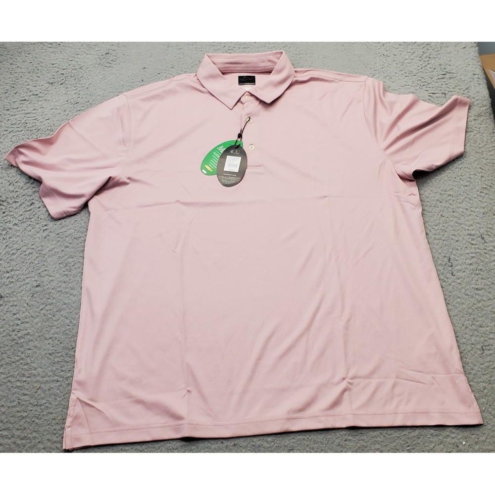Greg Norman ML75 Golf Performance Polo Shirt Mens XL Pink Short Sleeve Play Dry
